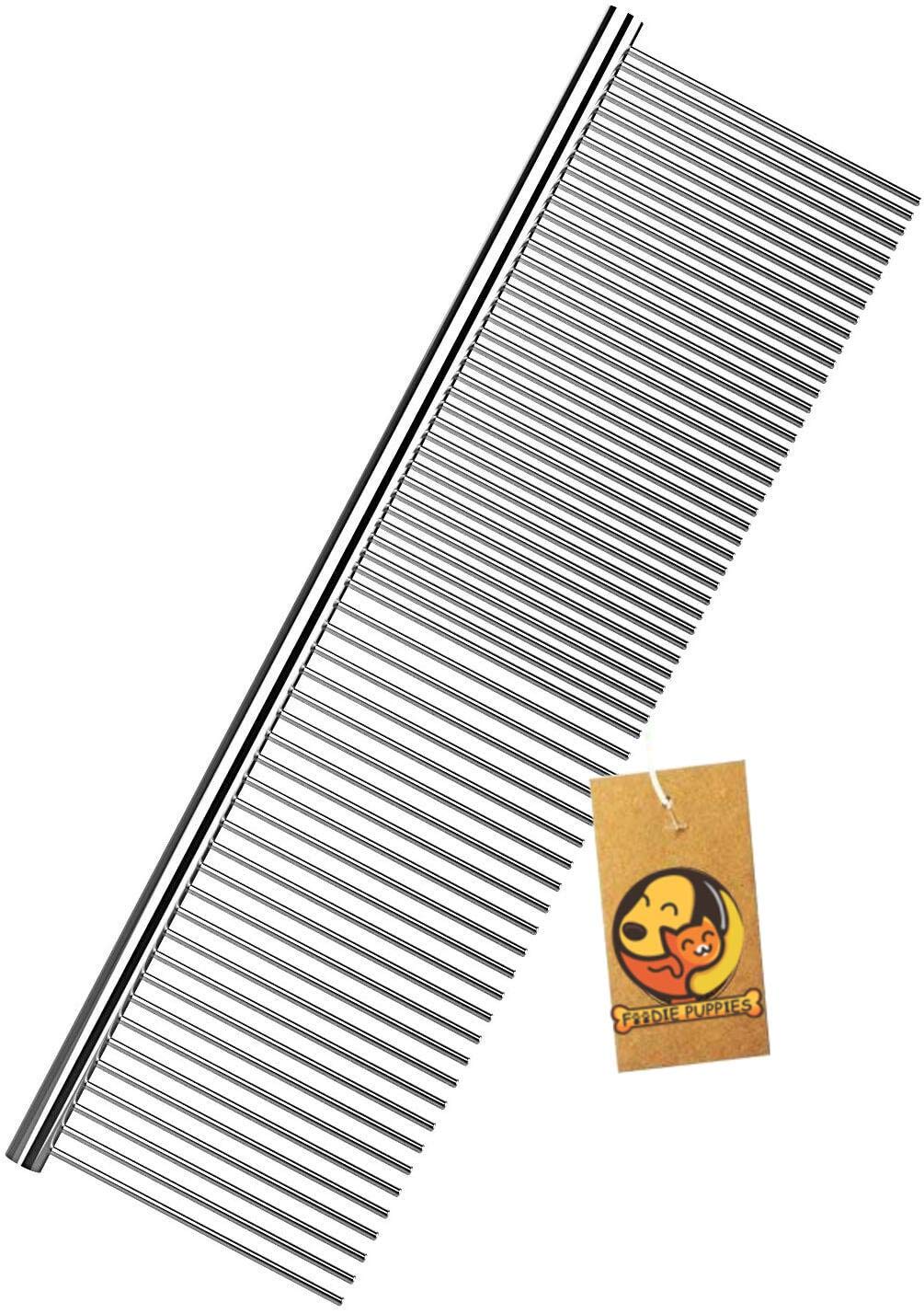 oodie puppies professioneller flacher kamm mit abgerundeten zähnen aus edelstahl zur fellpflege von tierhaaren oodie puppies professioneller flacher kamm mit abgerundeten zähnen aus edelstahl zur fellpflege von tierhaaren